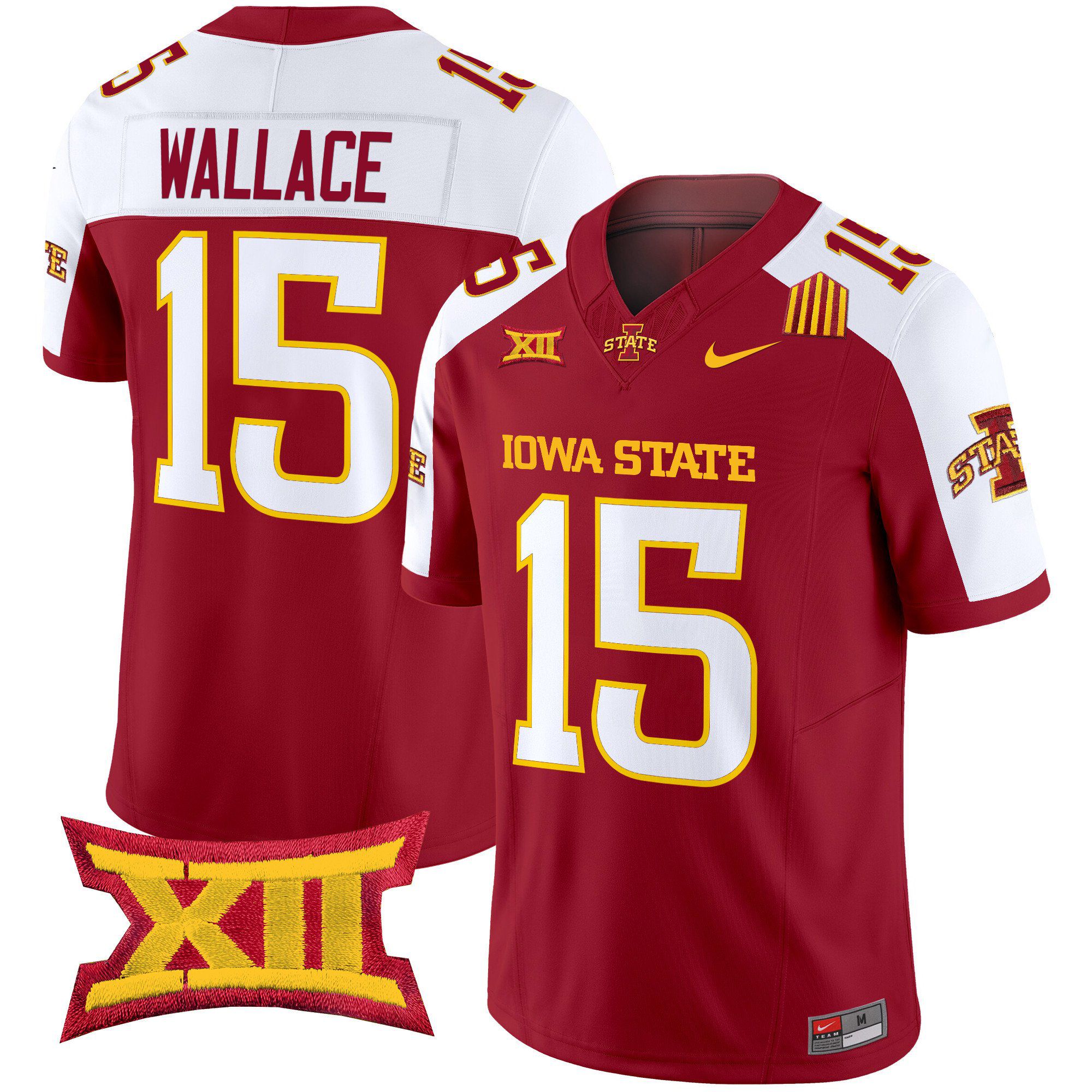 Men Iowa State Cyclones #15 Wallace Red Nike 2024 Vapor Limited NCAA Jersey